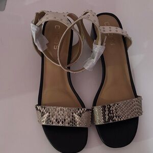 Circus by Sam Edelman Snakeskin and White Sandals